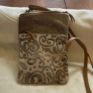 Myra Crossbody Bag with Brown cowhide